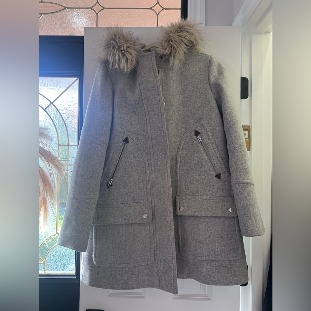 J Crew Stadium Cloth Nello Gori Parka Coat